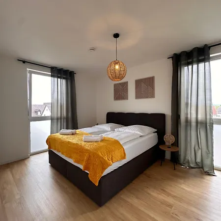 Apartment Amao-sepia I 86qm I King-size Beds I Netflix I Privat Balcony I Free Parking I Near Europapark *